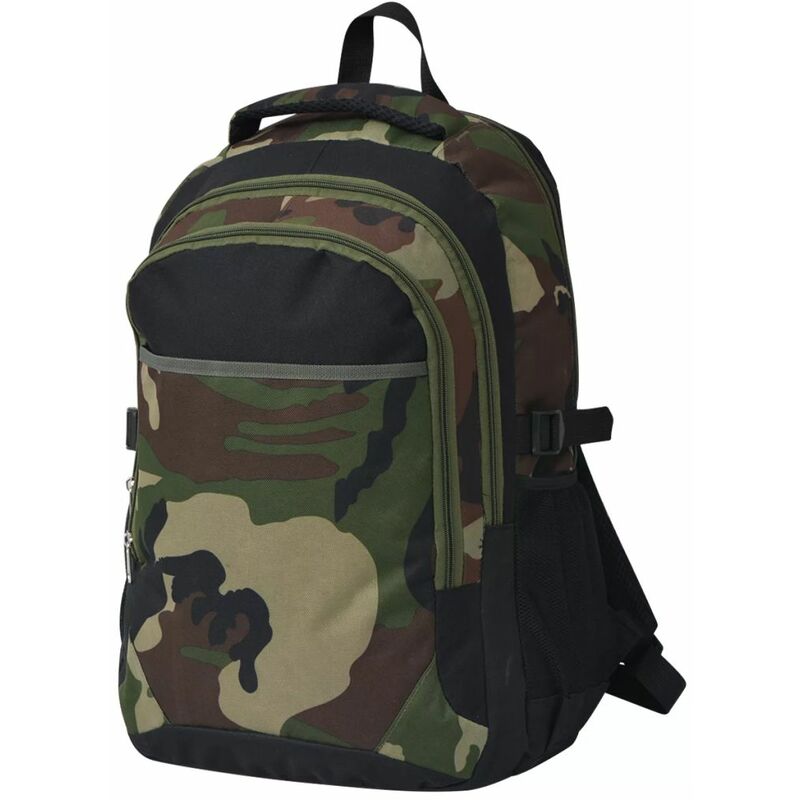 

BHD - Mochila de colegio 40 L negra y camuflaje