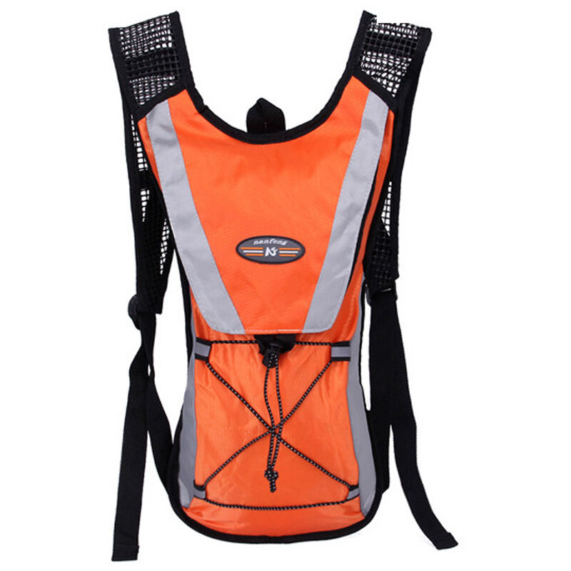 

Mochila de hidratacion con vejiga de agua de 2L para correr, caminar, andar en bicicleta, escalar, acampar, andar en bicicleta,naranja