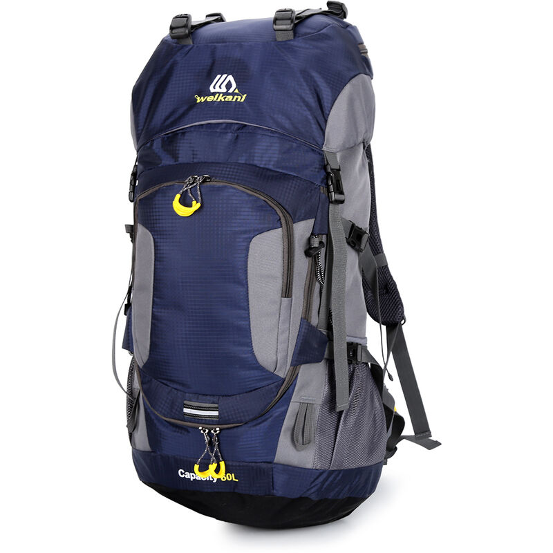 

Mochila De Randonnee impermeable con cubierta de la lluvia, 60L, azul marino