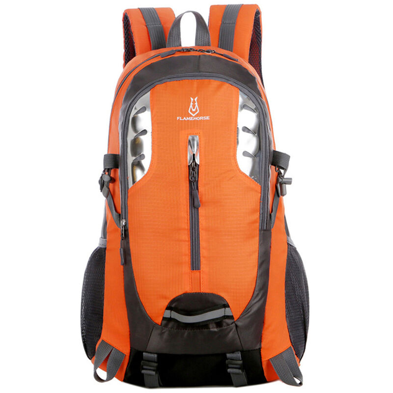 

Flamehorse - Mochila de senderismo ligera Mochila deportiva al aire libre resistente al agua para acampar Escalada Ciclismo Viajar Trekking,naranja