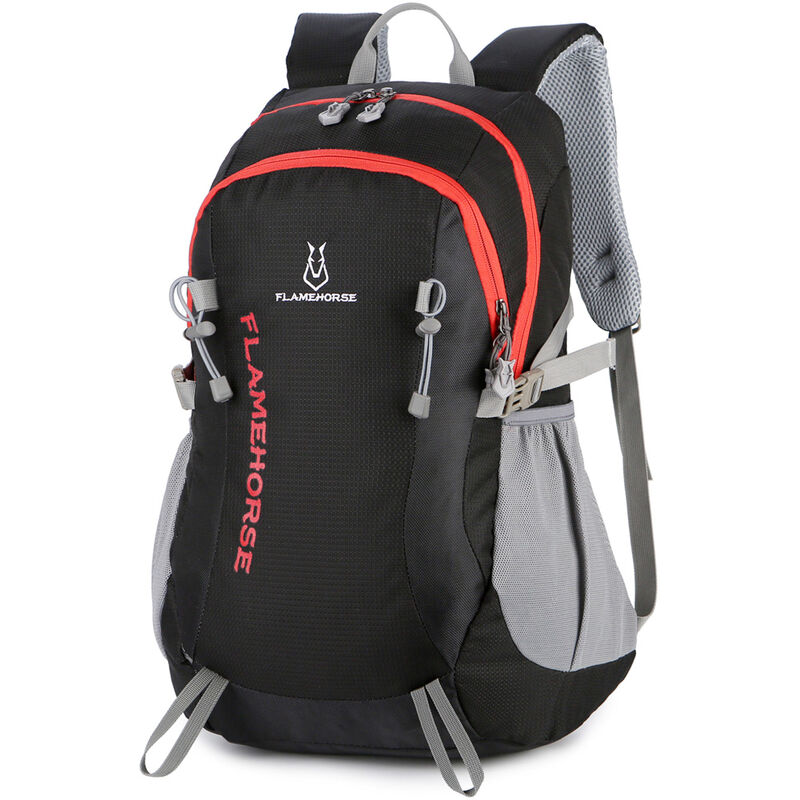 

Happyshopping - Mochila de senderismo ligera resistente al agua 30L, mochila de viaje,Negro