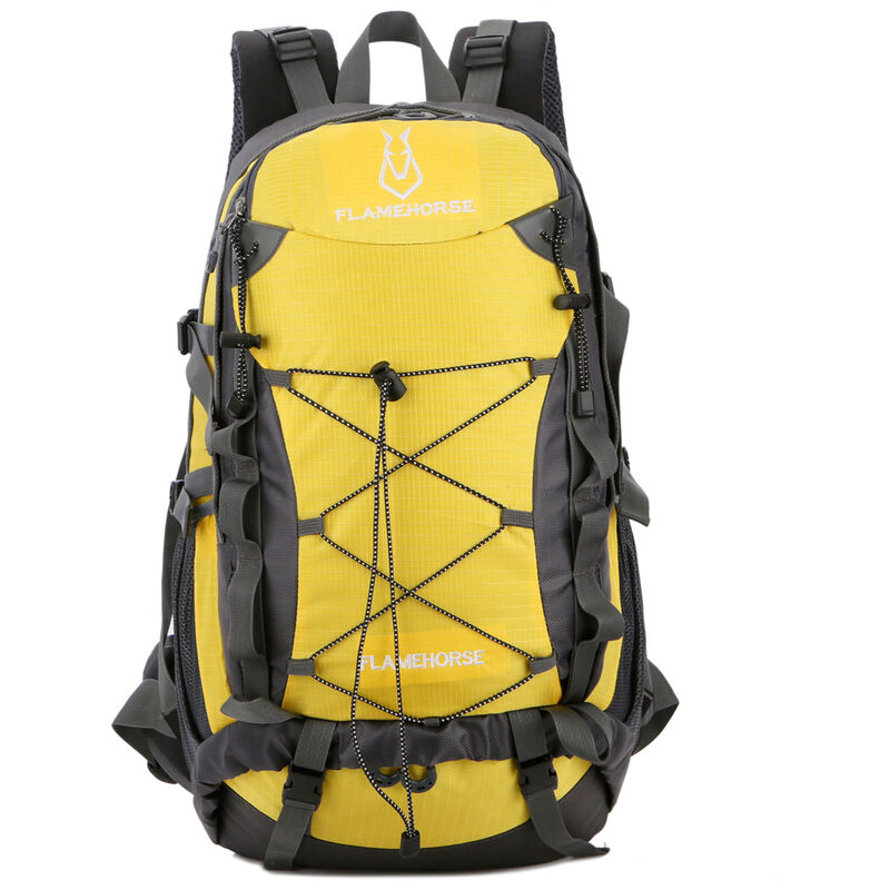 

40L Mochila de senderismo resistente al agua Deporte al aire libre Camping Escalada Ciclismo Mochila de viaje Mochila para hombres Mujeres,Amarillo