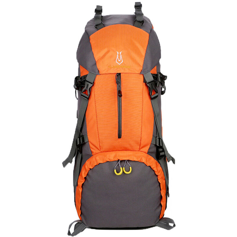 

Flamehorse - Mochila de senderismo resistente al agua de 60L con puerto de carga USB para acampar al aire libre Montanismo Trekking Viajar,naranja