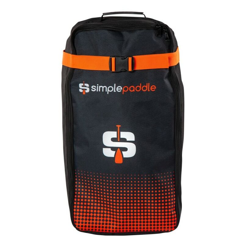 

Simple Paddle - Mochila de transporte para Tabla de Stand up paddle -Compacta- 65 x 35 x 25 cm - Negro / Naranja