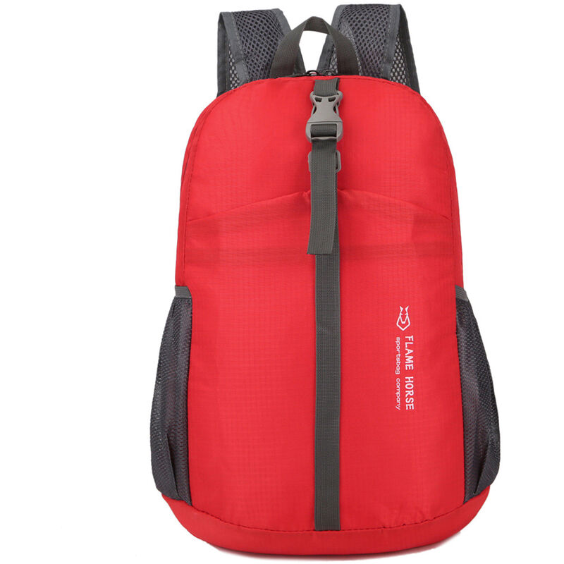 

Flamehorse - Mochila de viaje de mochila de viaje plegable ligera para hombres y mujeres,rojo