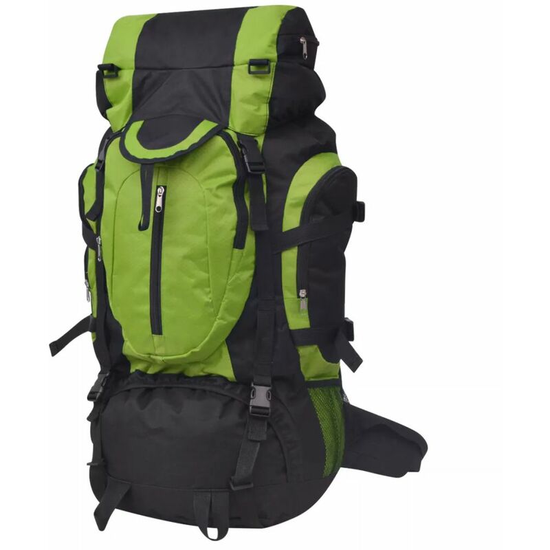 

Mochila excursionismo XXL 75 L Negro y verde