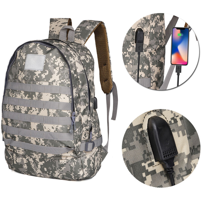 

Maerex - Mochila impermeable Cable USB Camuflaje Montañismo Senderismo Camping