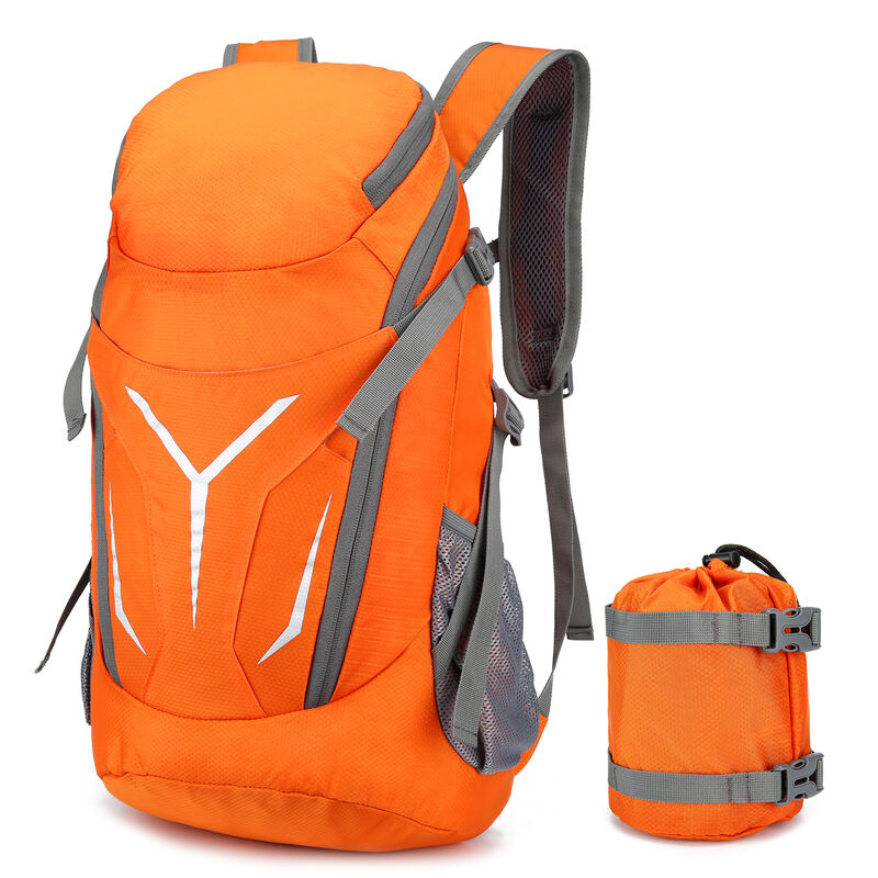 

Happyshopping - Mochila plegable ligera de 30L, bolsa repelente al agua para ciclismo, acampada, escalada, senderismo, viaje, escolarizacion,naranja