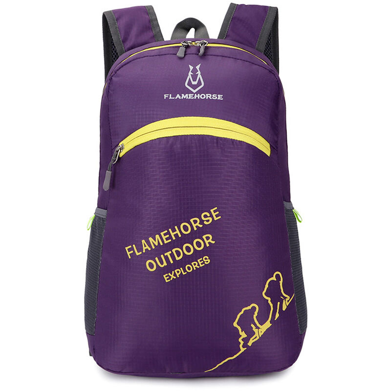 

Flamehorse - Mochila plegable ligera Mochila de senderismo resistente al agua Mochila de viaje para deportes al aire libre,Purpura