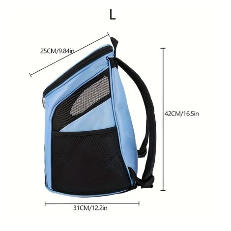 Mochila plegable y transpirable para mascotas y perros (roja) para viajes.
