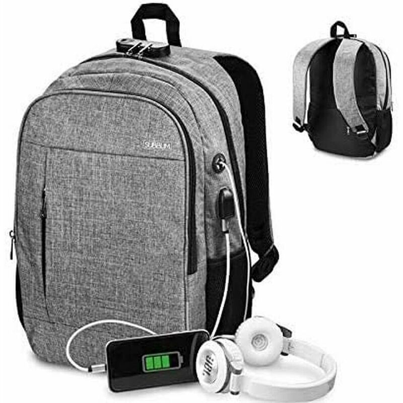 

Subblim Mochila para Portátil y Tablet con Salida USB Subblim Urban Lock Backpack 16'