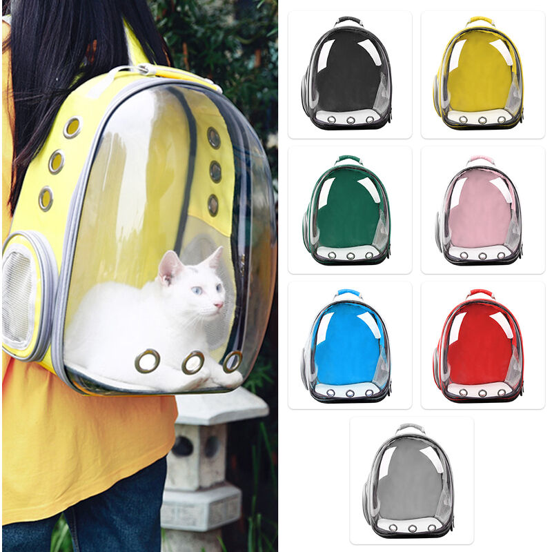 

Mochila transparente para perro mascota Bolsa de viaje disenada para viajes Senderismo Caminar Uso al aire libre,Verde