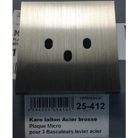 Mod Elec 25-412 - Parte anteriore in acciaio spazzolato Karo Ottone - 3 bilancieri a leva