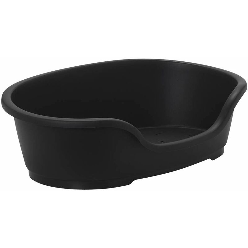 Flamingo Mod Plastic Dog Bed Blk Med - 662413
