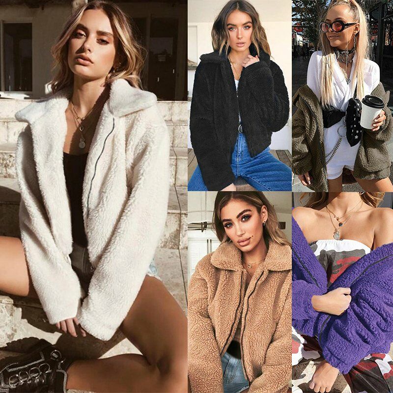 

Moda mujer abrigo de lana de invierno Cachemira suelta gruesa calida chaqueta de punto prendas de vestir exteriores abrigo,Verde militar, 3XL
