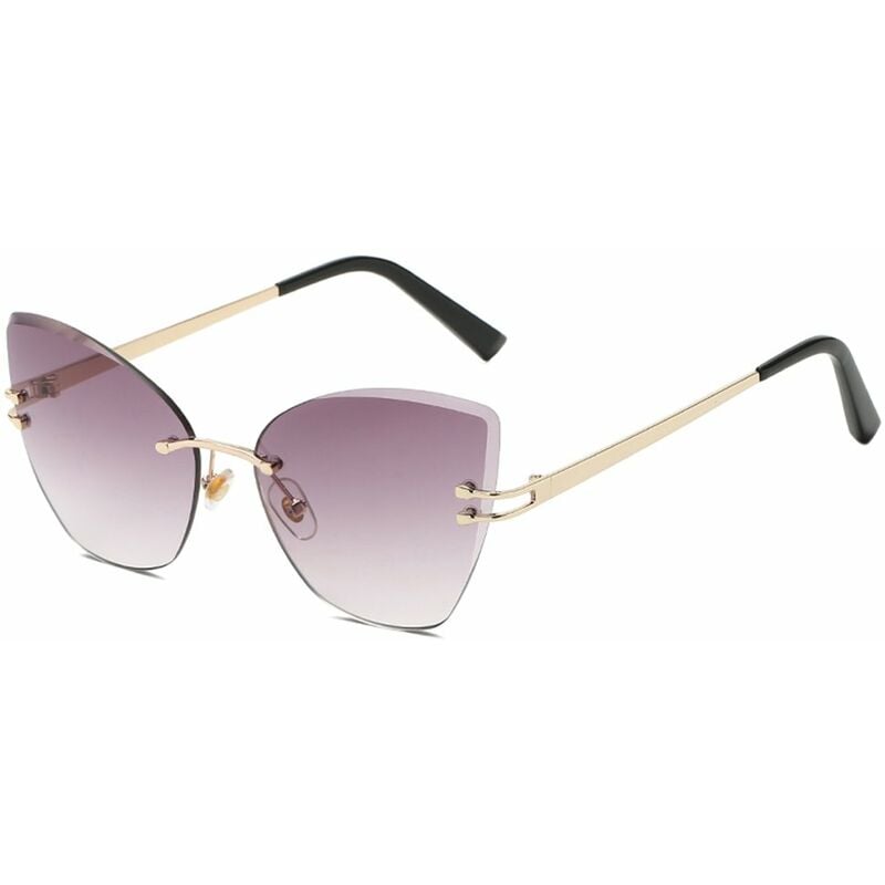 

Moda mujer gafas de sol UV400 gafas sin marco ojo de gato gafas de sol senoras gafas,C6