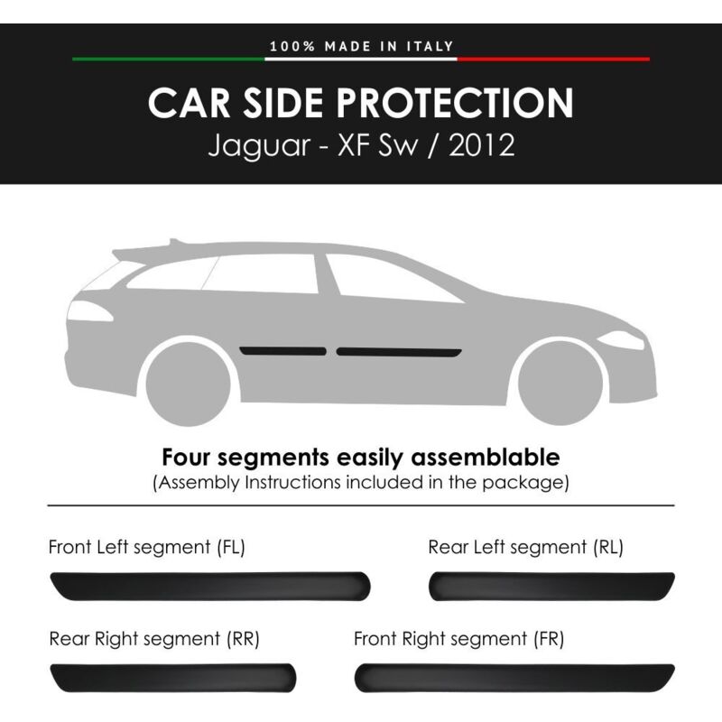 Modanature Laterali per Jaguar con Biadesivo 3M - Modello: XF - SW