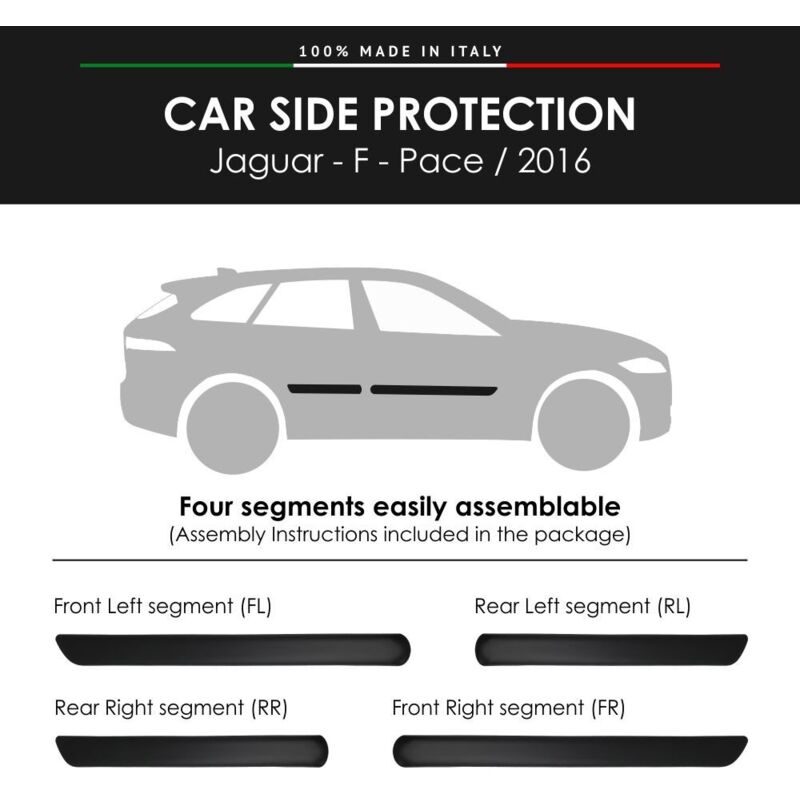Modanature Laterali per Jaguar con Biadesivo 3M - Modello: F-PACE