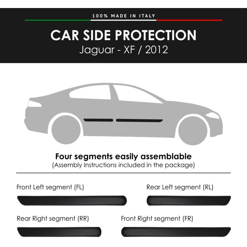 Modanature Laterali per Jaguar con Biadesivo 3M - Modello: XF