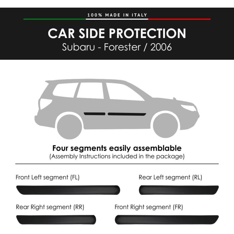 Modanature Laterali per Subaru Forester – 2006 con Biadesivo 3M