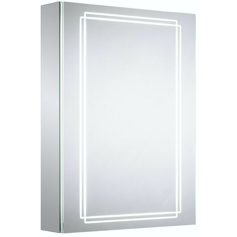 main image of "Mode Buxton diffused LED illuminated mirror cabinet 700 x 500mm with demister & charging socket"