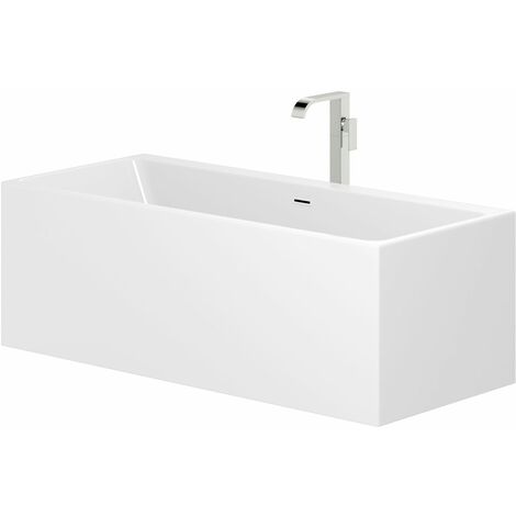 Mode Cooper freestanding bath & tap pack with Austin bath filler - White