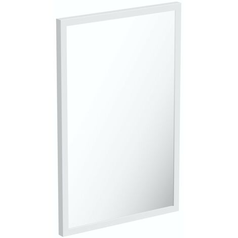 main image of "Mode Hale white gloss bathroom mirror 800 x 550mm"