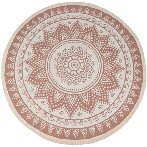Mode mandala coton tapis famille vent rond tapis salon chambre maison ordinateur chaise pivotant chaise tapis avec glands