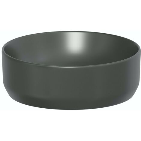 main image of "Mode Orion charcoal grey coloured countertop basin 355mm"