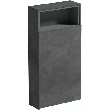 Mode Tate II riven grey back to wall toilet unit 550mm - Grey