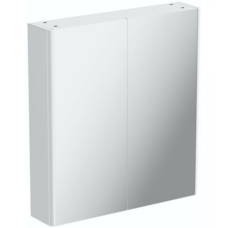 Mode white mirror cabinet 650 x 600mm