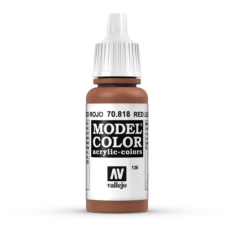 

Acrylicos Vallejo - MODEL COLOR PINTURA ACRILICA MATE 17 ML | COLOR: 818 Cuero Rojo - 818 Cuero Rojo