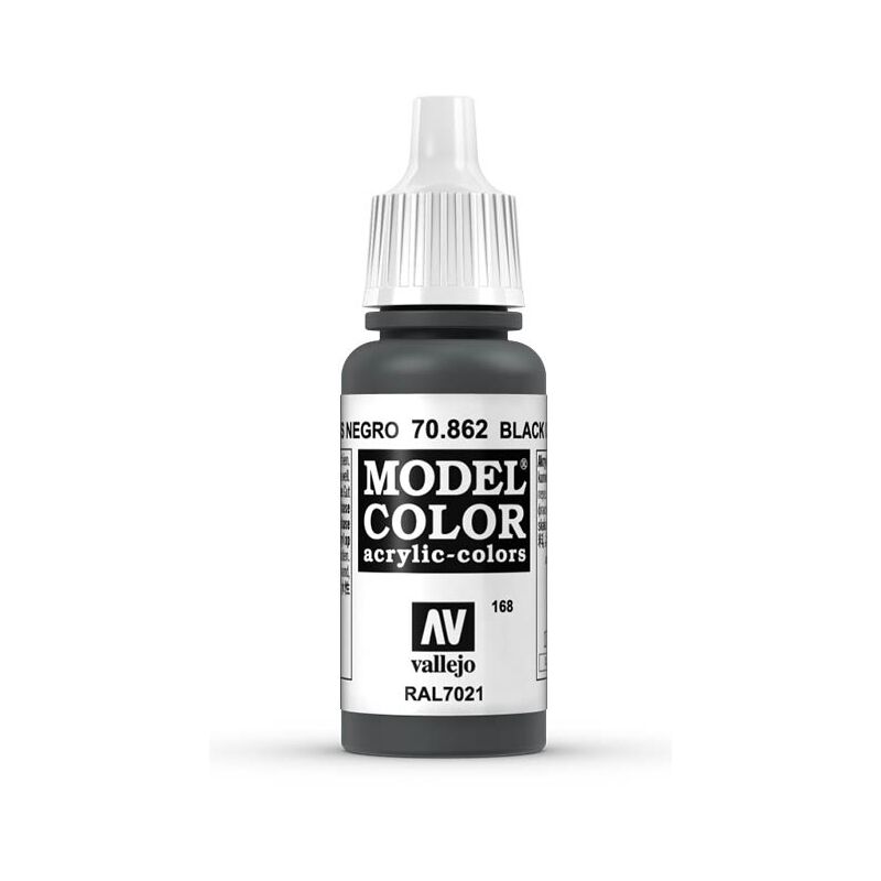 

Acrylicos Vallejo - MODEL COLOR PINTURA ACRILICA MATE 17 ML | COLOR: 862 Gris Negro - 862 Gris Negro