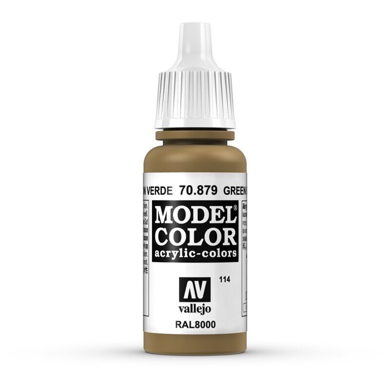 

Acrylicos Vallejo - MODEL COLOR PINTURA ACRILICA MATE 17 ML | COLOR: 879 Marrón Verde - 879 Marrón Verde