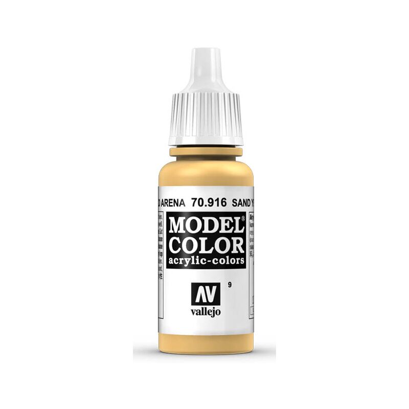 

Acrylicos Vallejo - MODEL COLOR PINTURA ACRILICA MATE 17 ML | COLOR: 916 Amarillo Arena - 916 Amarillo Arena
