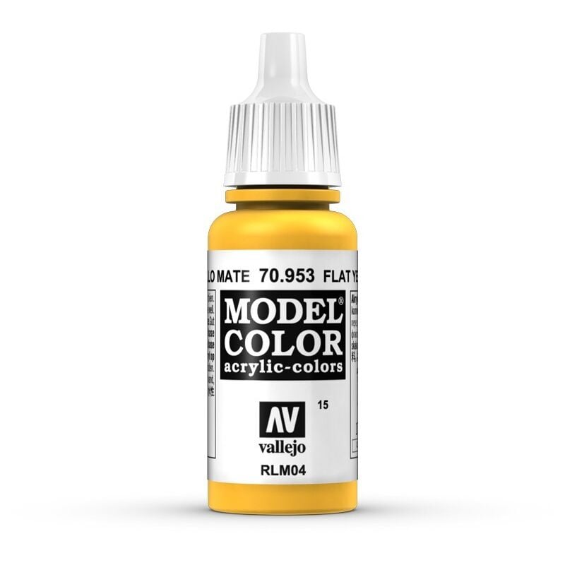 

Acrylicos Vallejo - MODEL COLOR PINTURA ACRILICA MATE 17 ML | COLOR: 953 Amarillo Mate RLM04 - 953 Amarillo Mate RLM04