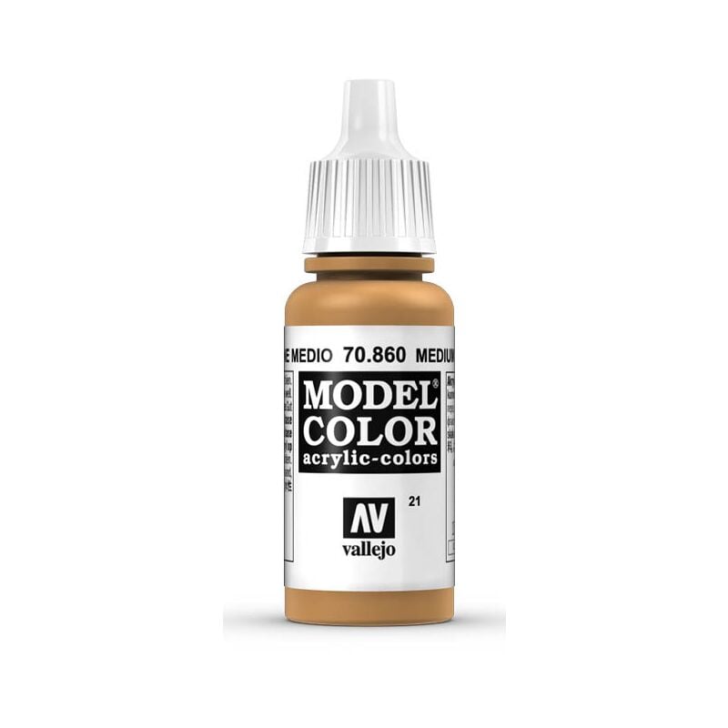 

Acrylicos Vallejo - MODEL COLOR PINTURA ACRILICA MATE 17 ML | COLOR: 860 Carne Medio - 860 Carne Medio
