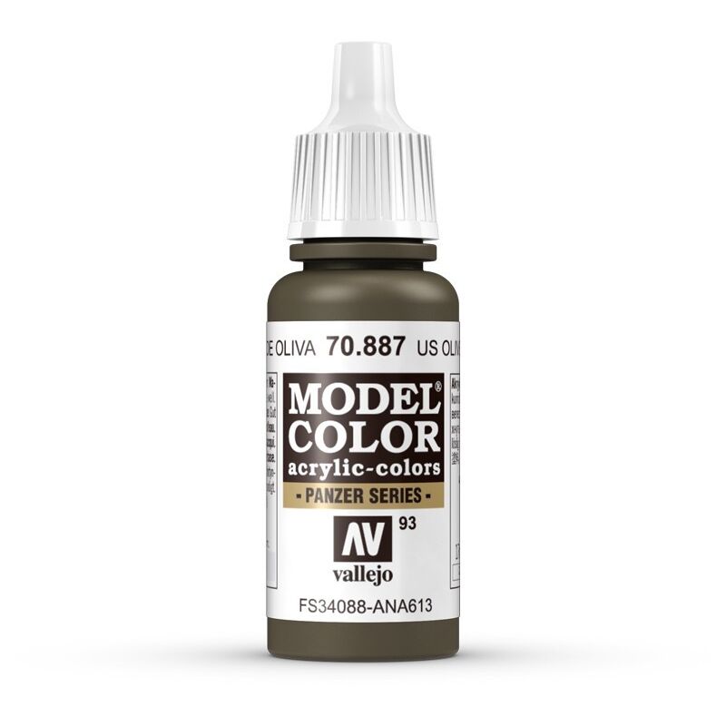 

Acrylicos Vallejo - MODEL COLOR PINTURA ACRILICA MATE 17 ML | COLOR: 887 US Verde Oliva - 887 US Verde Oliva