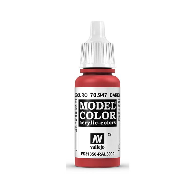 

MODEL COLOR PINTURA ACRILICA MATE 17 ML | COLOR: 947 Bermellón Oscuro RAL 3000/FS31350 - 947 Bermellón Oscuro RAL 3000/FS31350