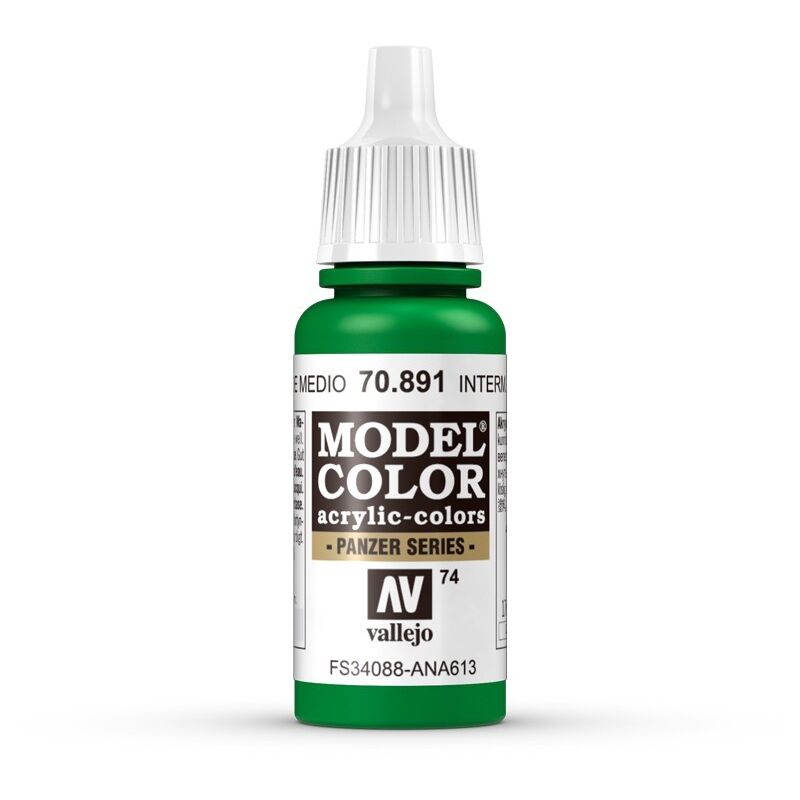 

Vallejo - MODEL COLOR PINTURA ACRILICA MATE 17 ML | COLOR: 891 Verde Medio - 891 Verde Medio