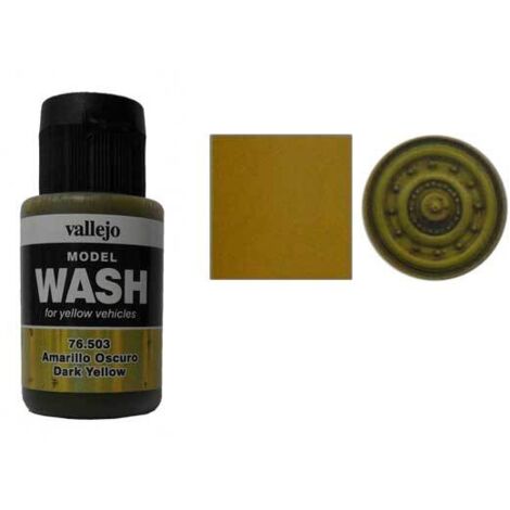 MODEL-WASH Verwitterungs-Effekt Farbe von Vallejo 76.503 Dark Yellow / Dunkelgelb