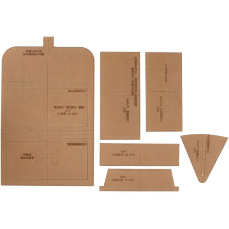 Modèle Acrylique pour Portefeuille à Fermeture Éclair, Gabarit de Fabrication de Sacs, Kit de Pochoirs pour Portefeuilles Longs et Accessoires