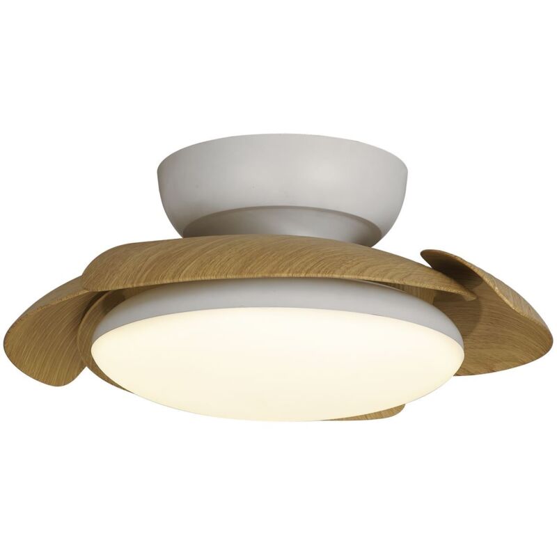 Akunadecor - Plafonnier design, Plafonnier led Ventilateur Aloha 45W Bois en Plastique, mantra