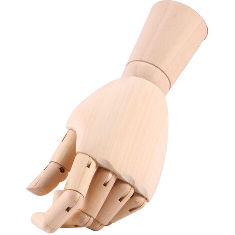 Modèle anatomique de main articulée en bois pour artistes et dessin, poupée d'art main gauche articulée
