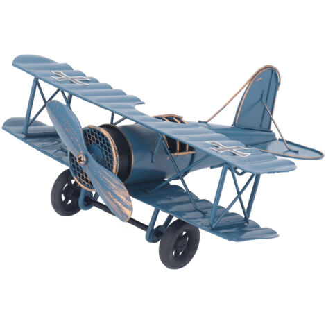Modèle d'Avion Métal Rétro Vintage - Décoration Bureau Élégante, Statue Ornementale pour Chambre ou Bibliothèque
