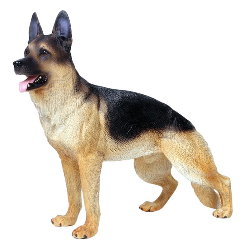Feiyue - modèle de chien de berger allemand simulé, ornement de bureau, modèle animal réaliste