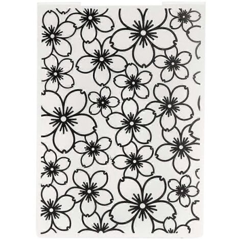 Modèle de dossier à gaufrage de fleurs pour scrapbooking, album photo et fabrication de cartes.