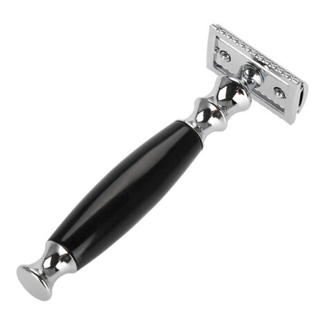 Modèle de Forme Barbe en Acier Inoxydable et Rasoir à Moustache (Rasoir Noir)
