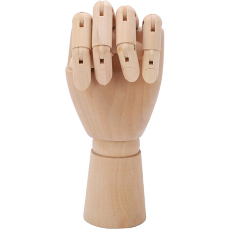Modèle de Main Articulée en Bois pour Artistes - Main Gauche Réaliste pour Dessin, Étude Anatomique et Décoration Créative