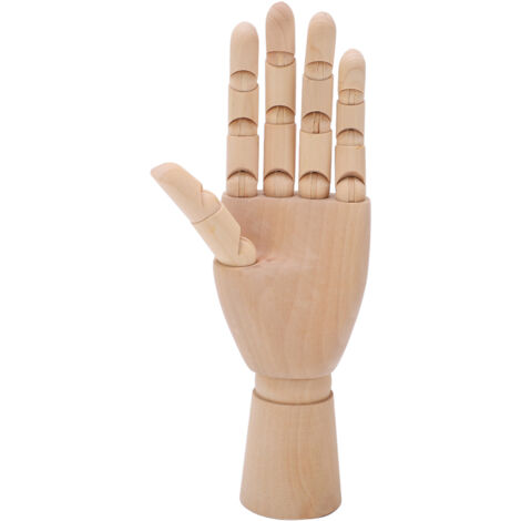 Modèle de Main en Bois Articulé pour Dessin - Main Gauche Articulée Professionnelle pour Croquis, Décoration et Art
